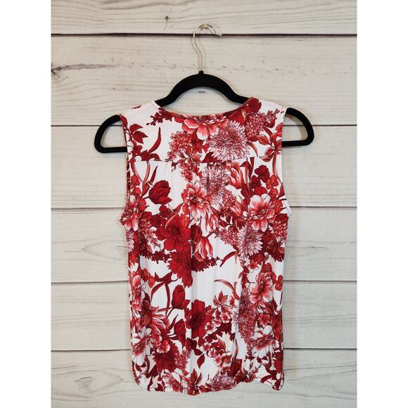 INC International Concepts Women's Multicolor Floral Sleeveless‎ Wrap Blouse S - Picture 2 of 5